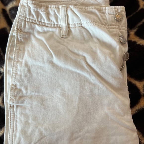 Free People Wide Leg Chino Pants 100% Cotton  SZ 4 Waist 28 Button Fly Relaxed - Picture 5 of 16